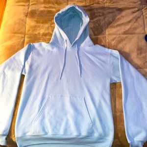 Baby blue sweatshirt/hoody from Hanes